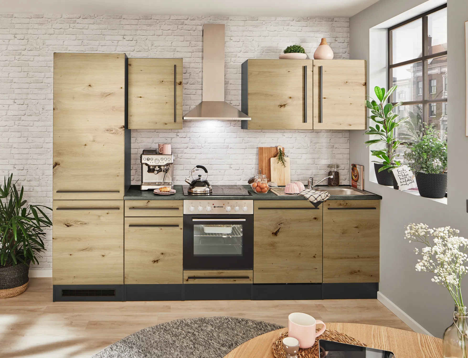 Küchenblock mit E-Geräten JAZZ 8 (Zeile-Kühlschrank) III