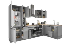 Küchenblock mit E-Geräten MANCHESTER (Ecke-Kühlschrank-Apotheker) I