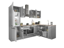 Küchenblock mit E-Geräten MANCHESTER (Ecke-Kühlschrank) I