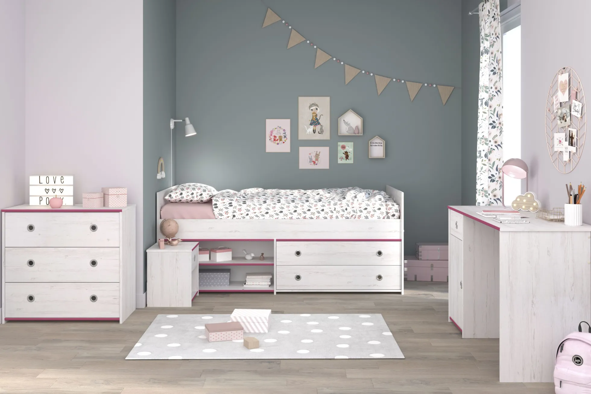 Kinderzimmer 4-teilig SMOOZY 37b