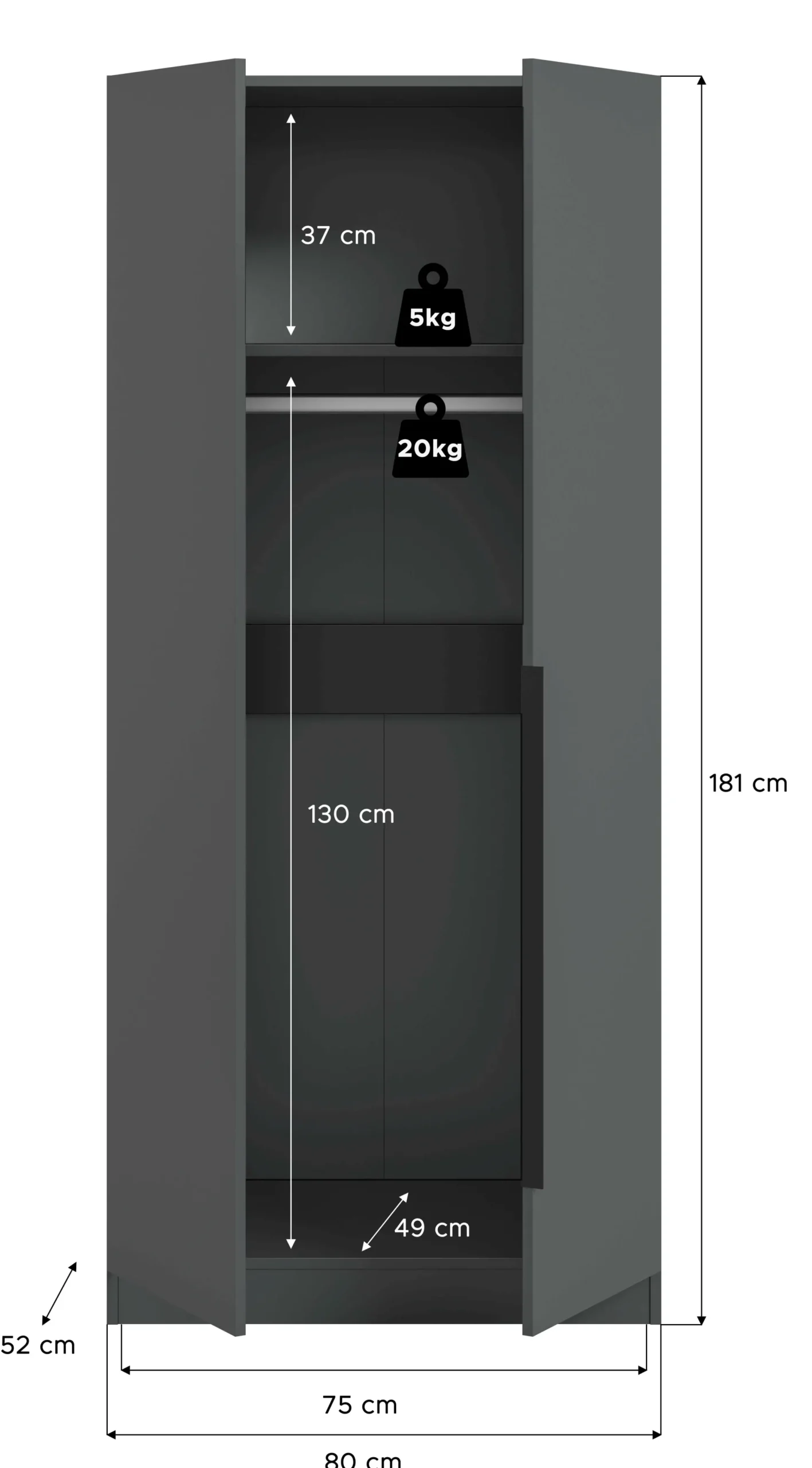 Kleiderschrank KOPENHAGEN