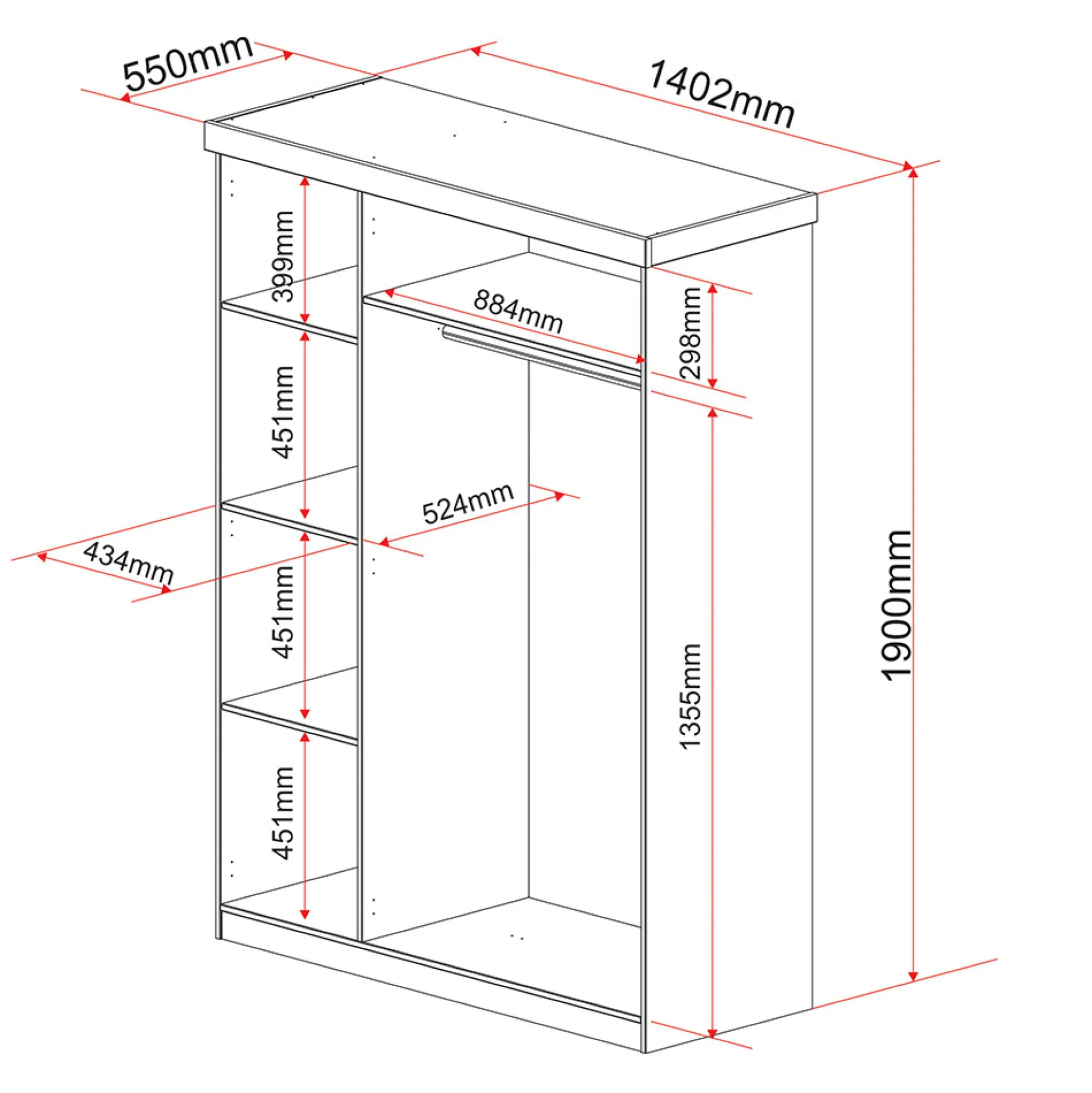 Kleiderschrank MAGNUS