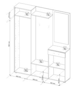 Kompaktgarderobe JENS