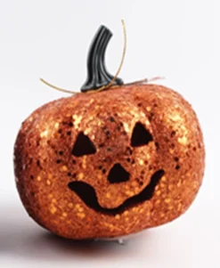 Kürbis Glitzer mit Licht HALLOWEEN