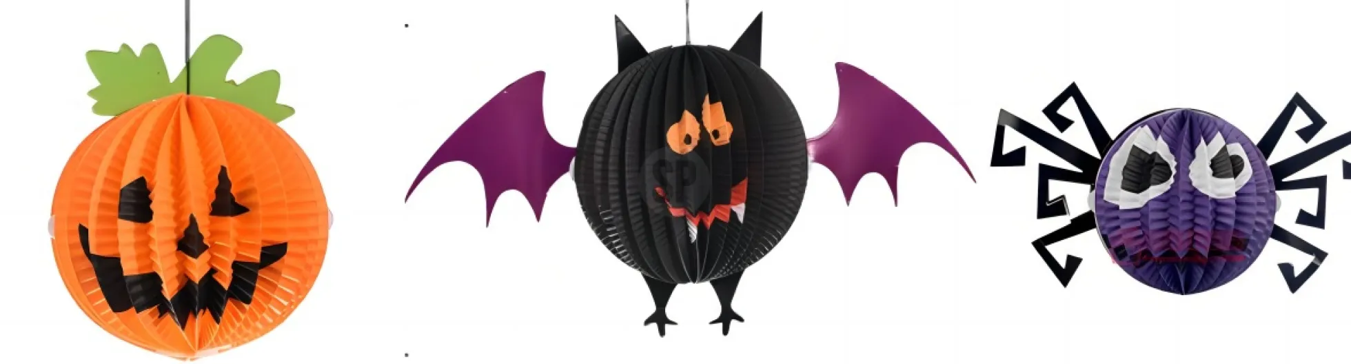 Lampion Papier mit Halloweenfigur HALLOWEEN