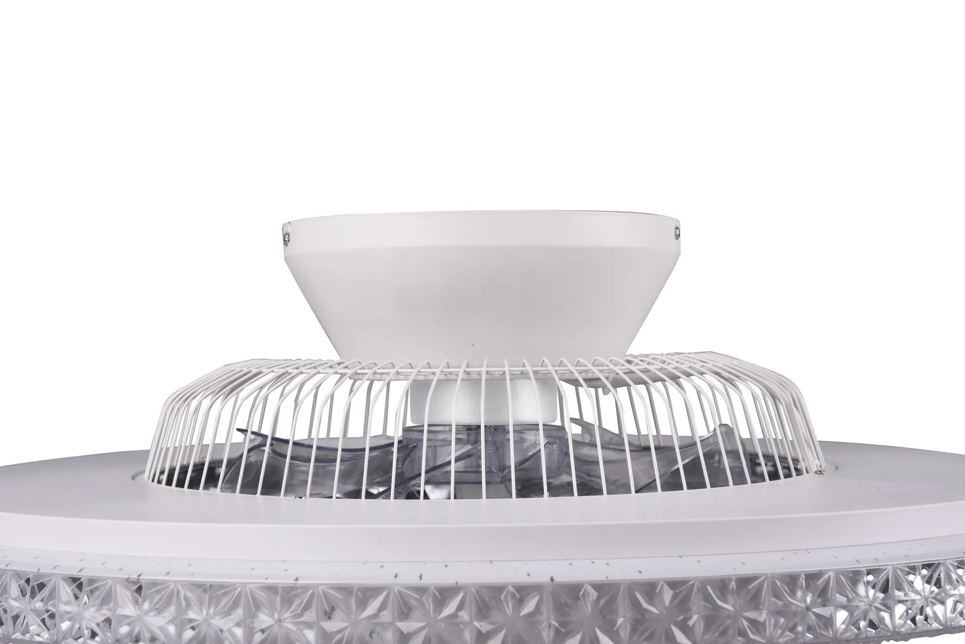 LED Deckenventilator Kristall-Rand HARSTAD
