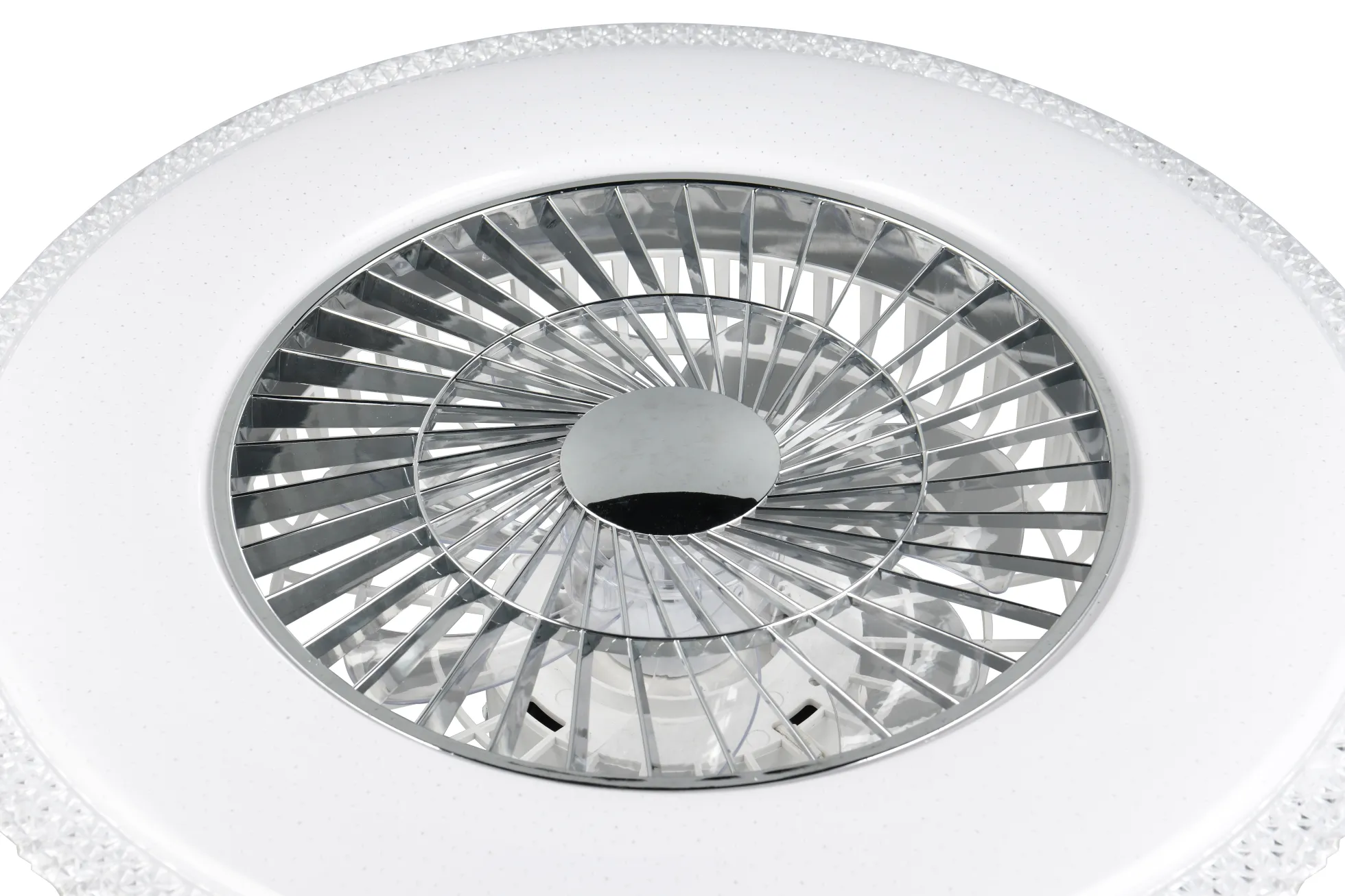 LED Deckenventilator Kristall-Rand HARSTAD