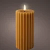 LED Echtwachskerze STRIPE