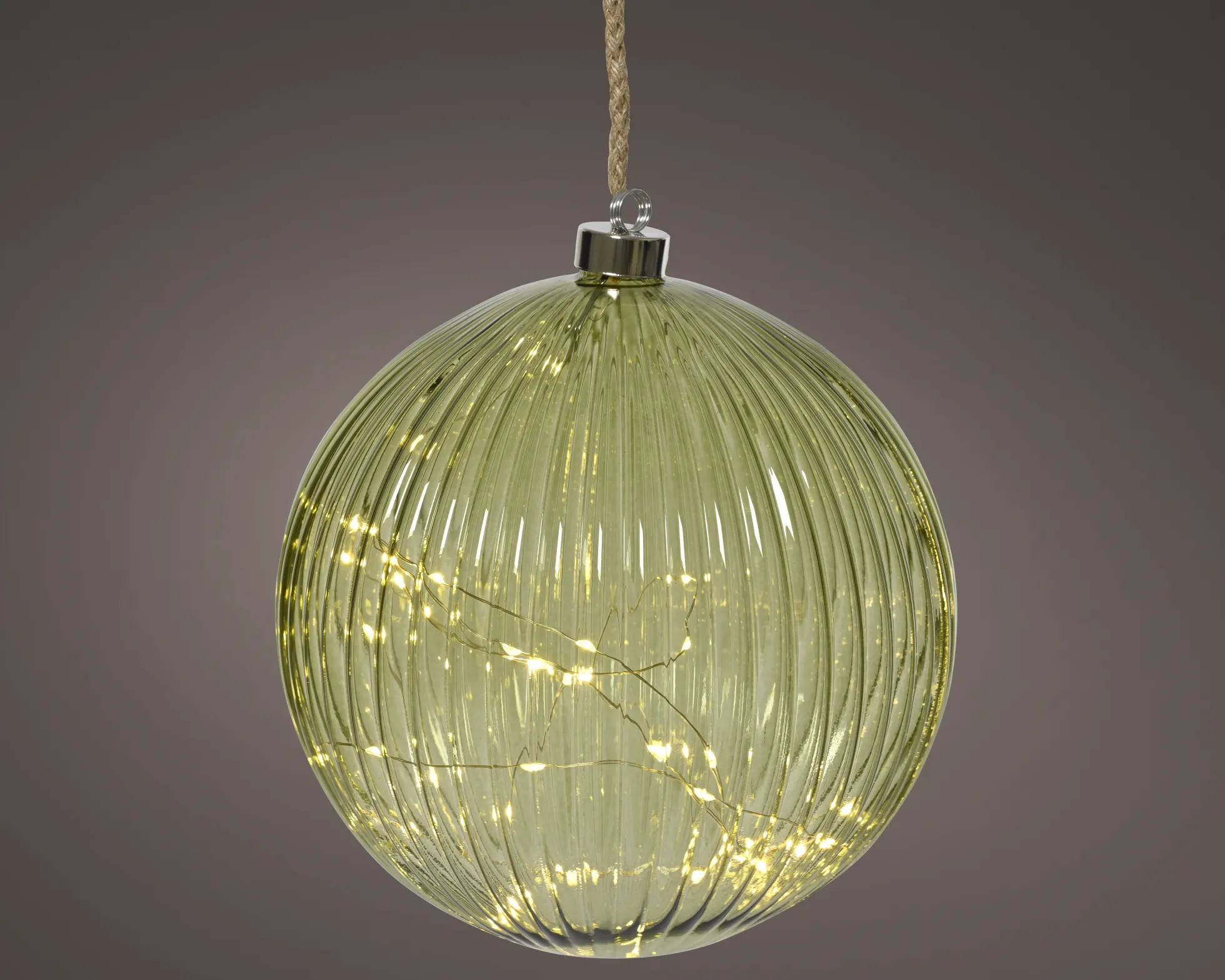 LED Glaskugel 20cm HERBST