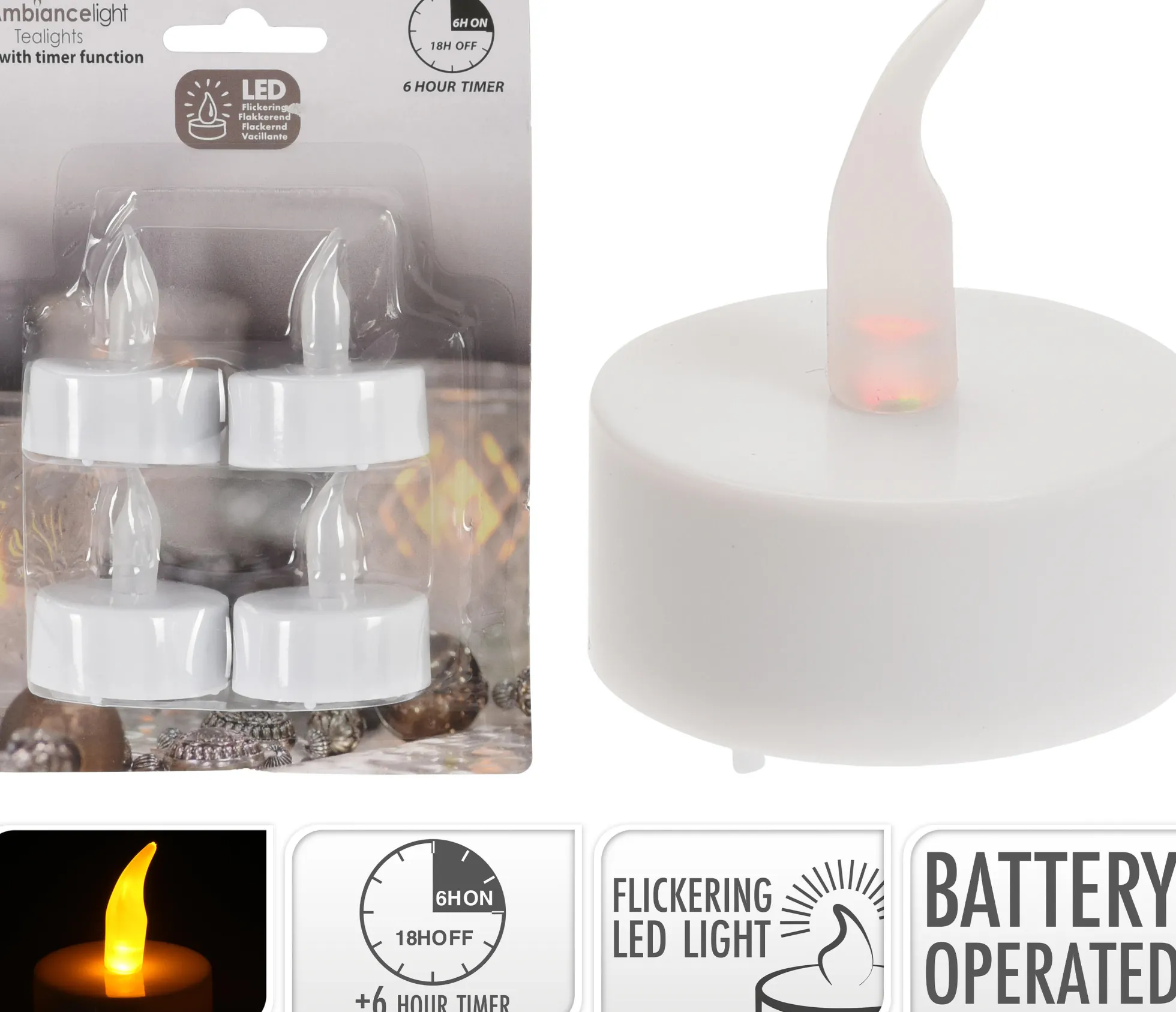 LED Teelichter 4er Set LED