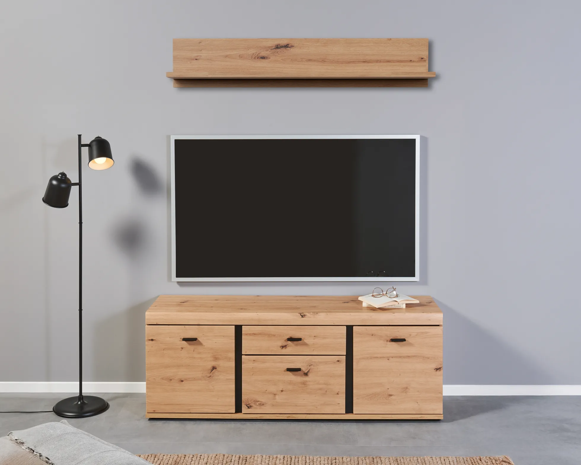Lowboard mit Wandboard KRETA
