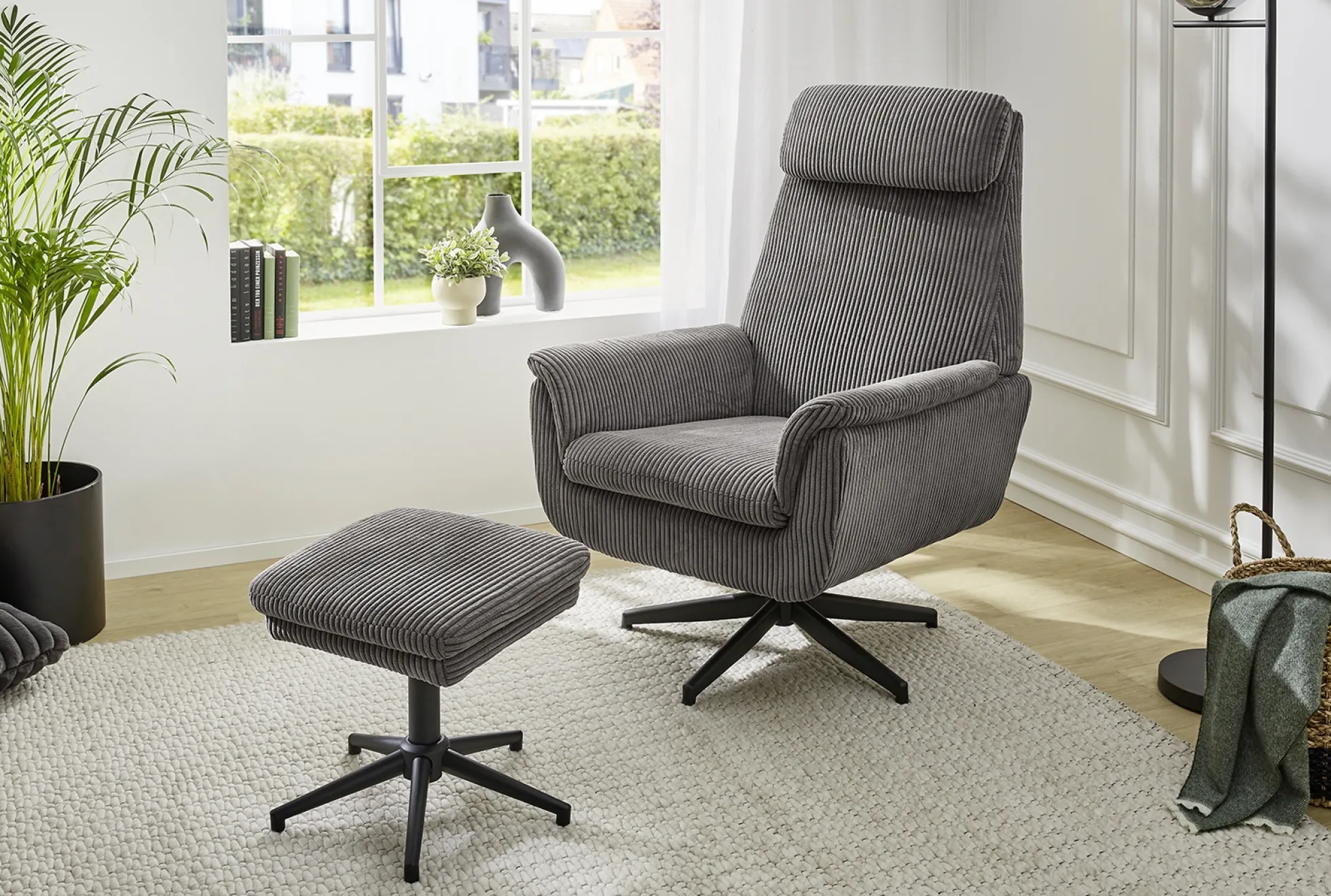 Relaxsessel mit Hocker HAMAR
