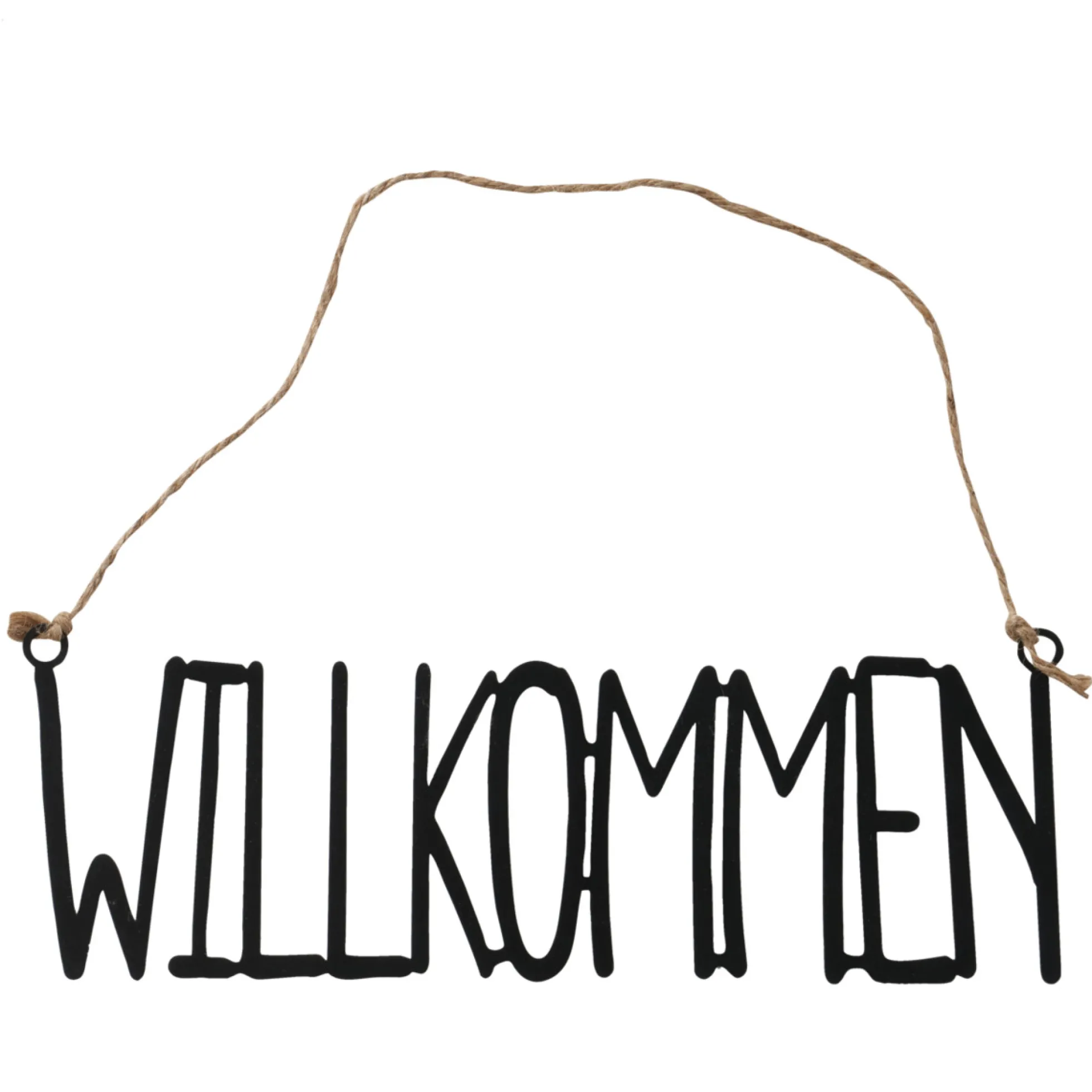 Schild Schriftzug WILLKOMMEN