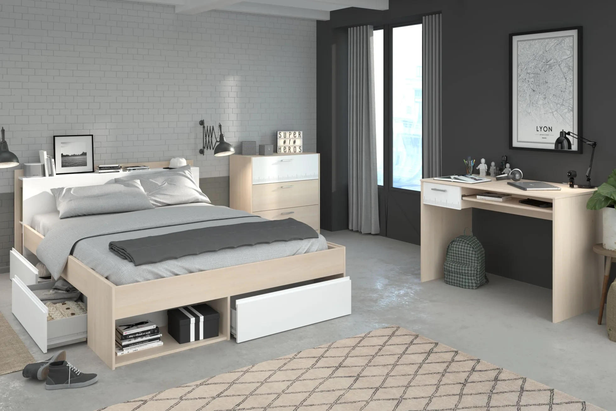 Schlafzimmer 3-teilig MOST 60