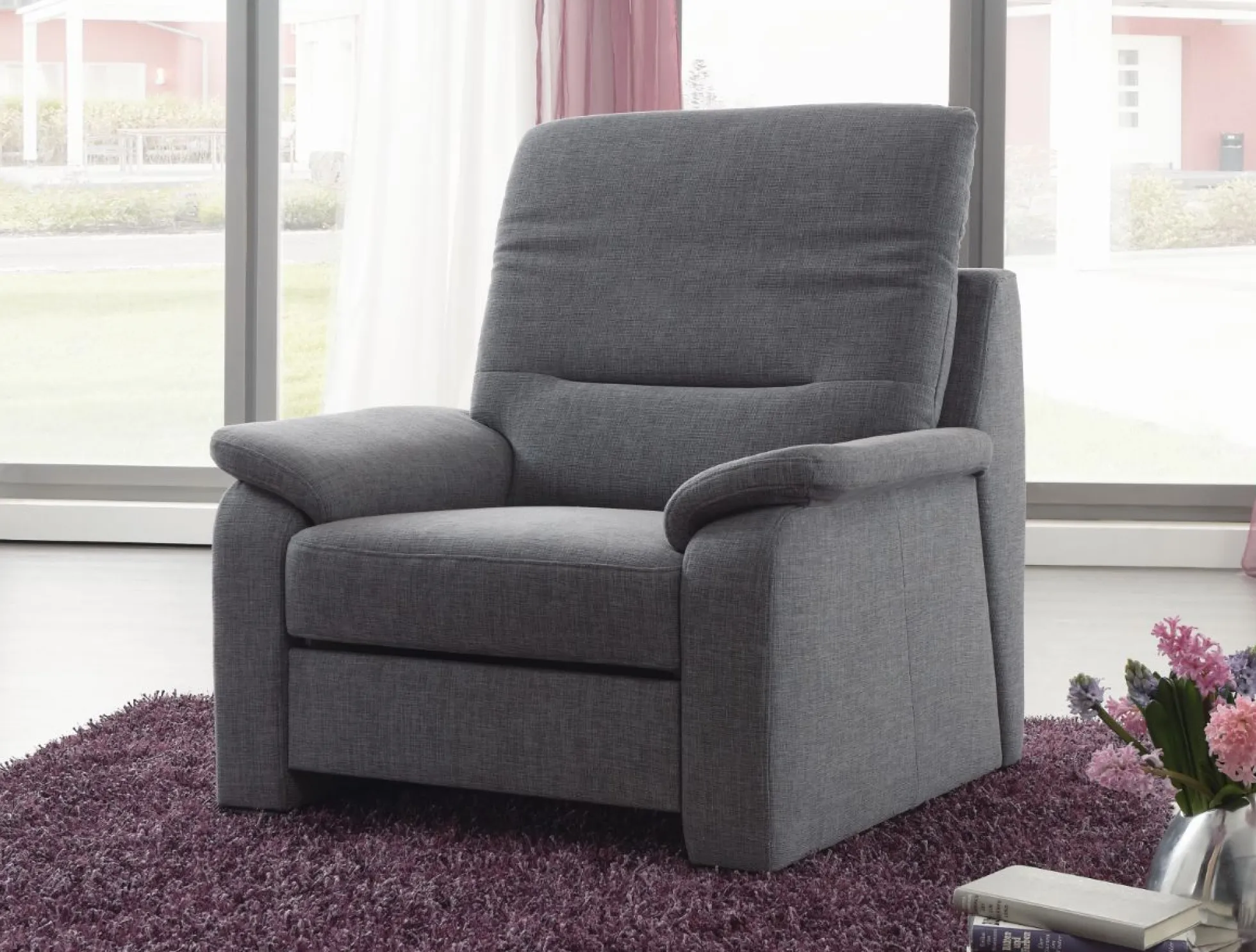 Sessel mit ausziehbarem Hocker MONROE
