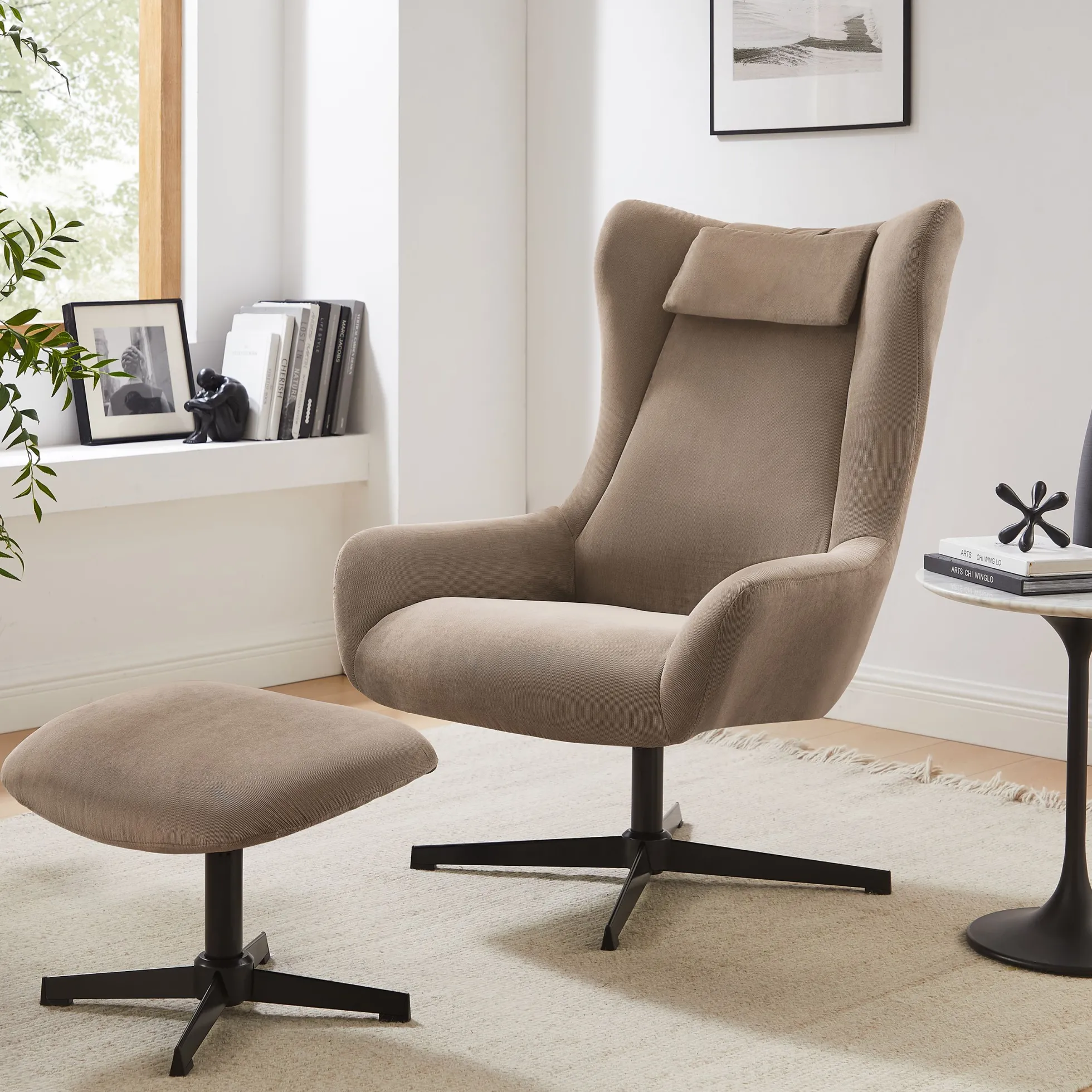 Sessel mit Hocker 367834
