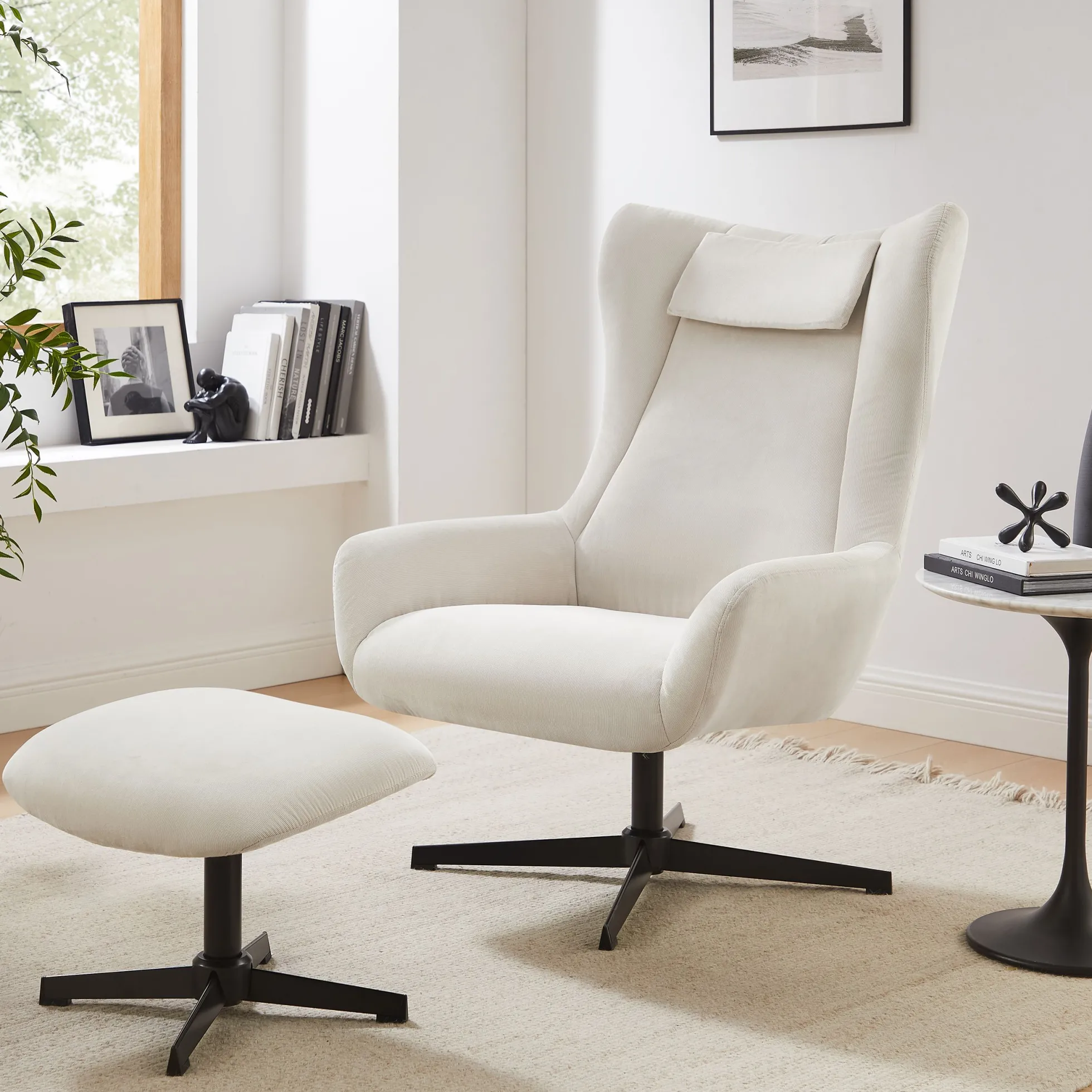 Sessel mit Hocker 367827