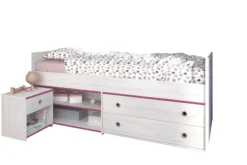 Stauraumbett mit Nachtkommode SMOOZY 24b