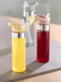 Trinkflasche mit Strohhalm DAY