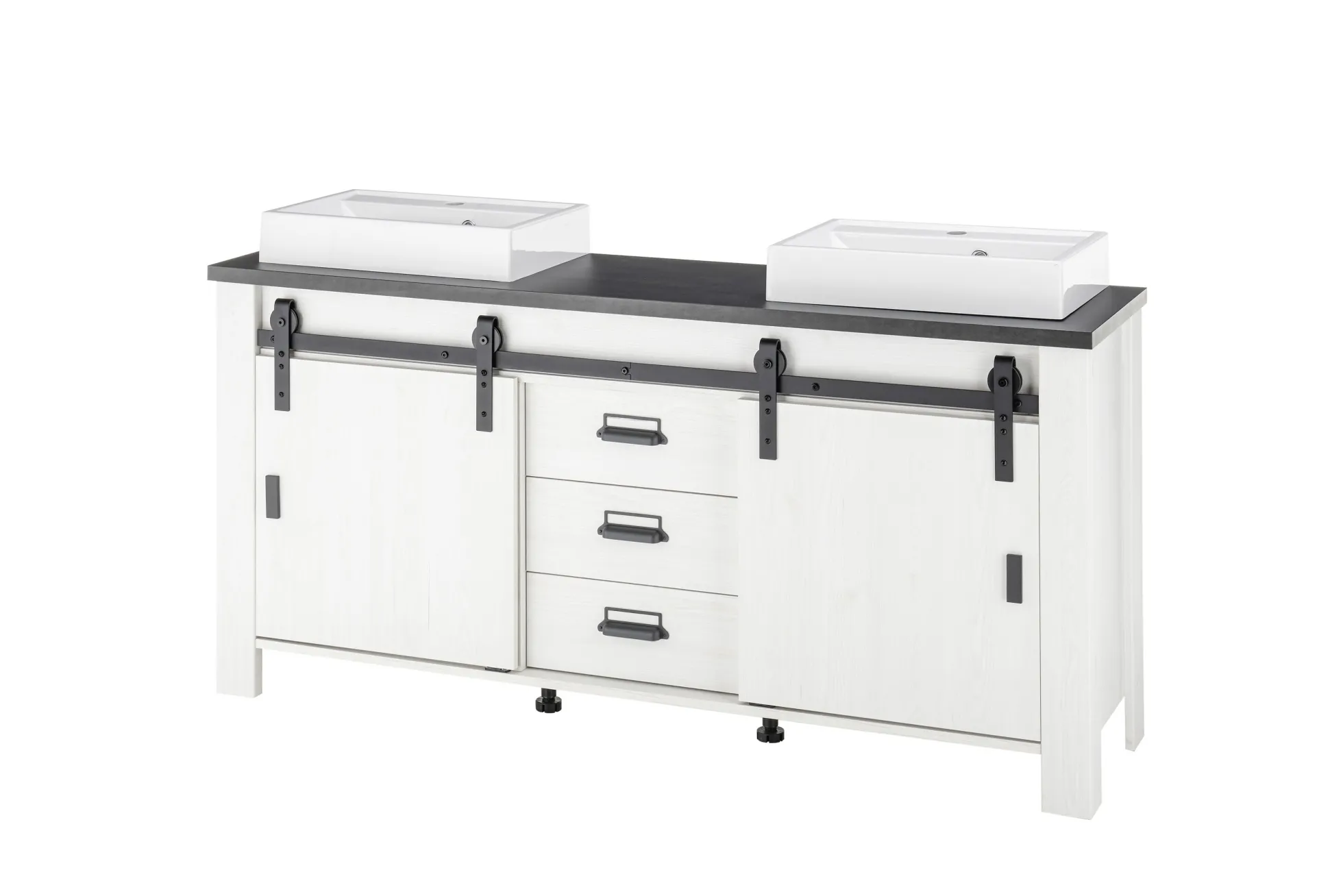 Unterschrank mit Doppelwaschbecken SHERWOOD