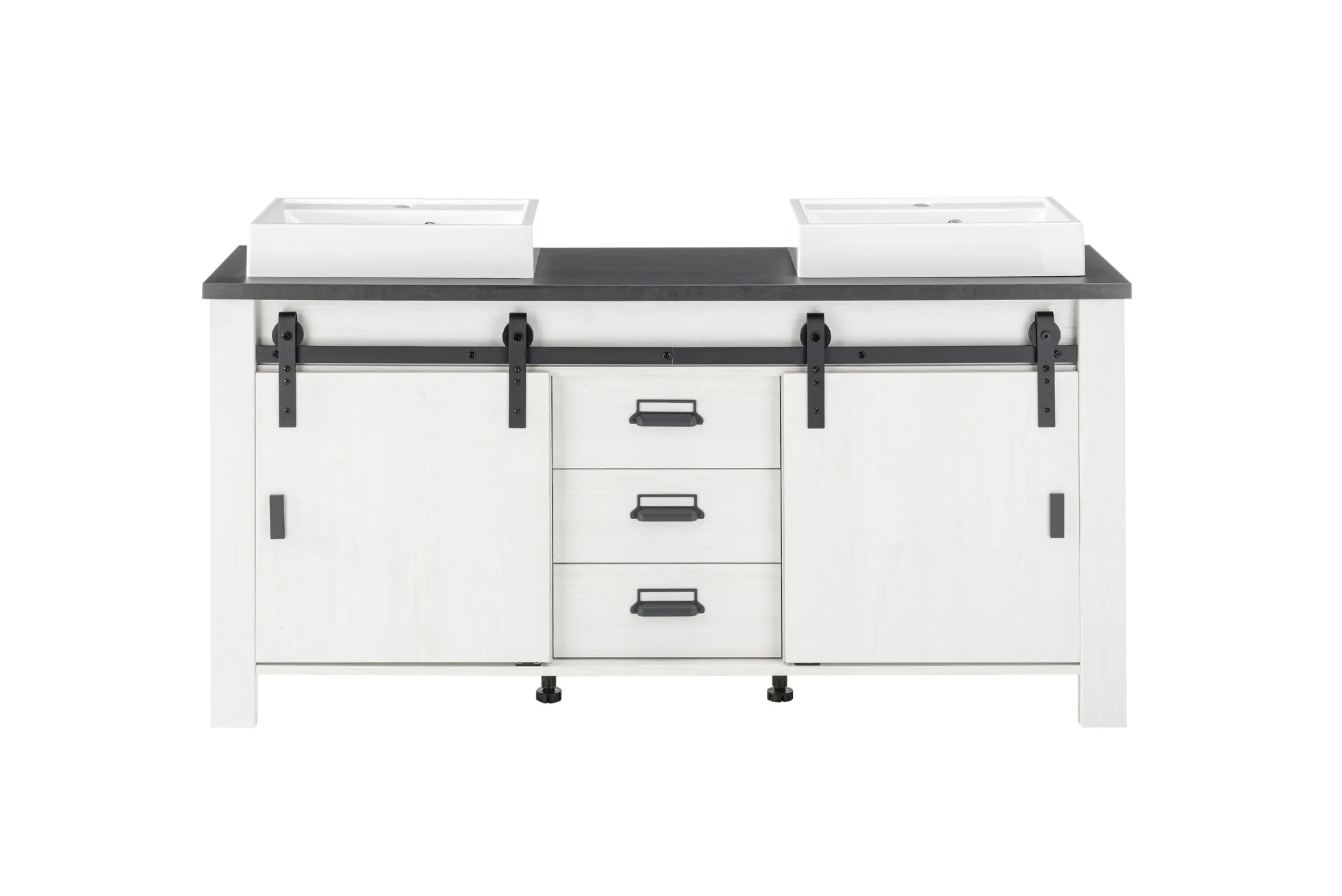 Unterschrank mit Doppelwaschbecken SHERWOOD