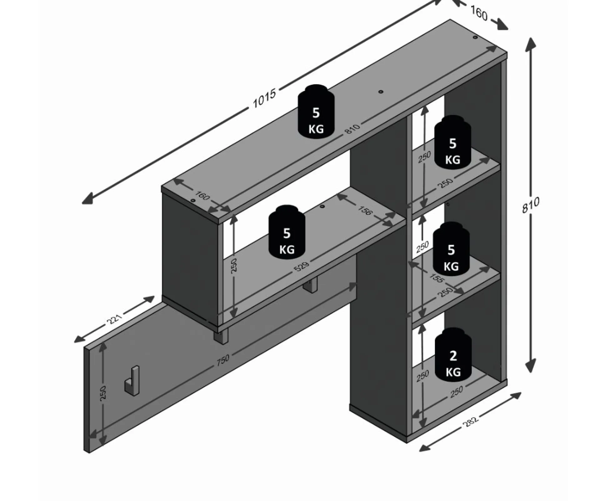 Wandgarderobe KANDA