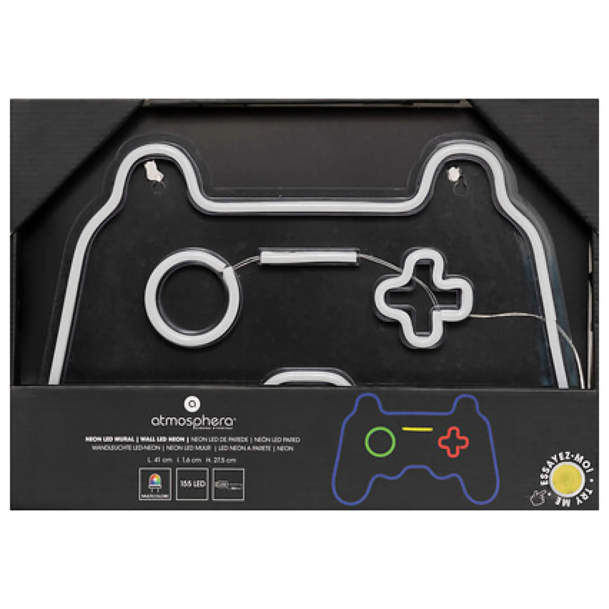 Wandobjekt Neon Gamer Controller JJA