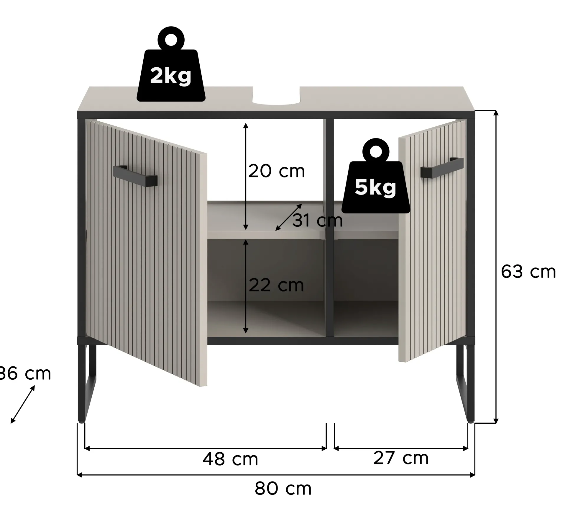 Waschbeckenunterschrank BAGNO