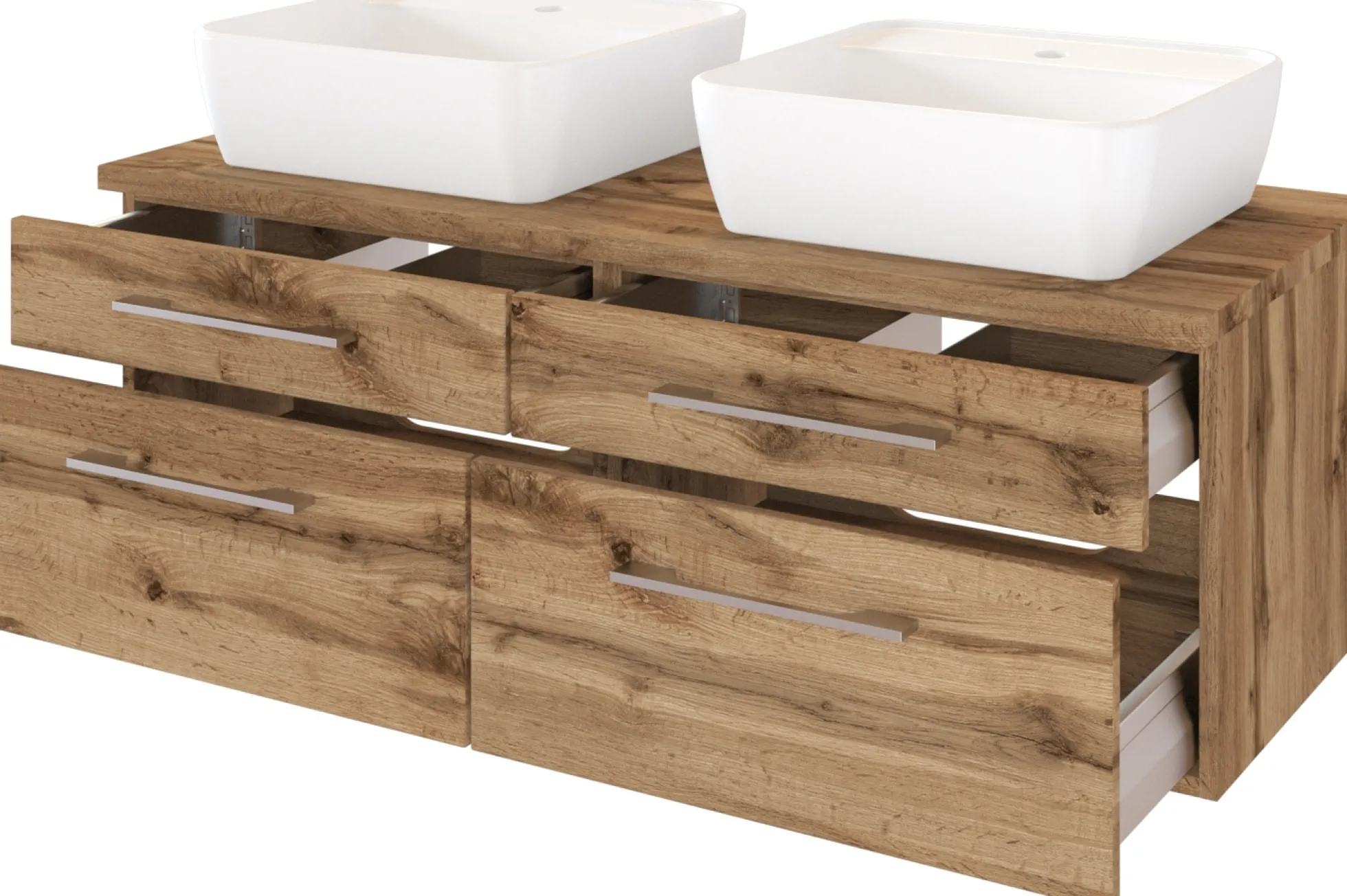 Waschbeckenunterschrank 120 mit Aufsatzbecken DAVOS