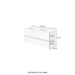 Waschbeckenunterschrank mit Doppelwaschbecken LUCCA