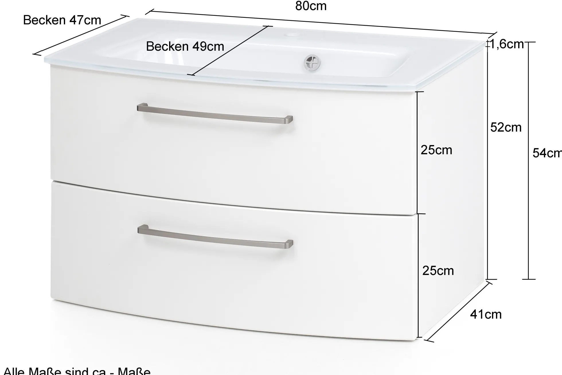 Waschbeckenunterschrank mit Waschbecken STOCKHOLM
