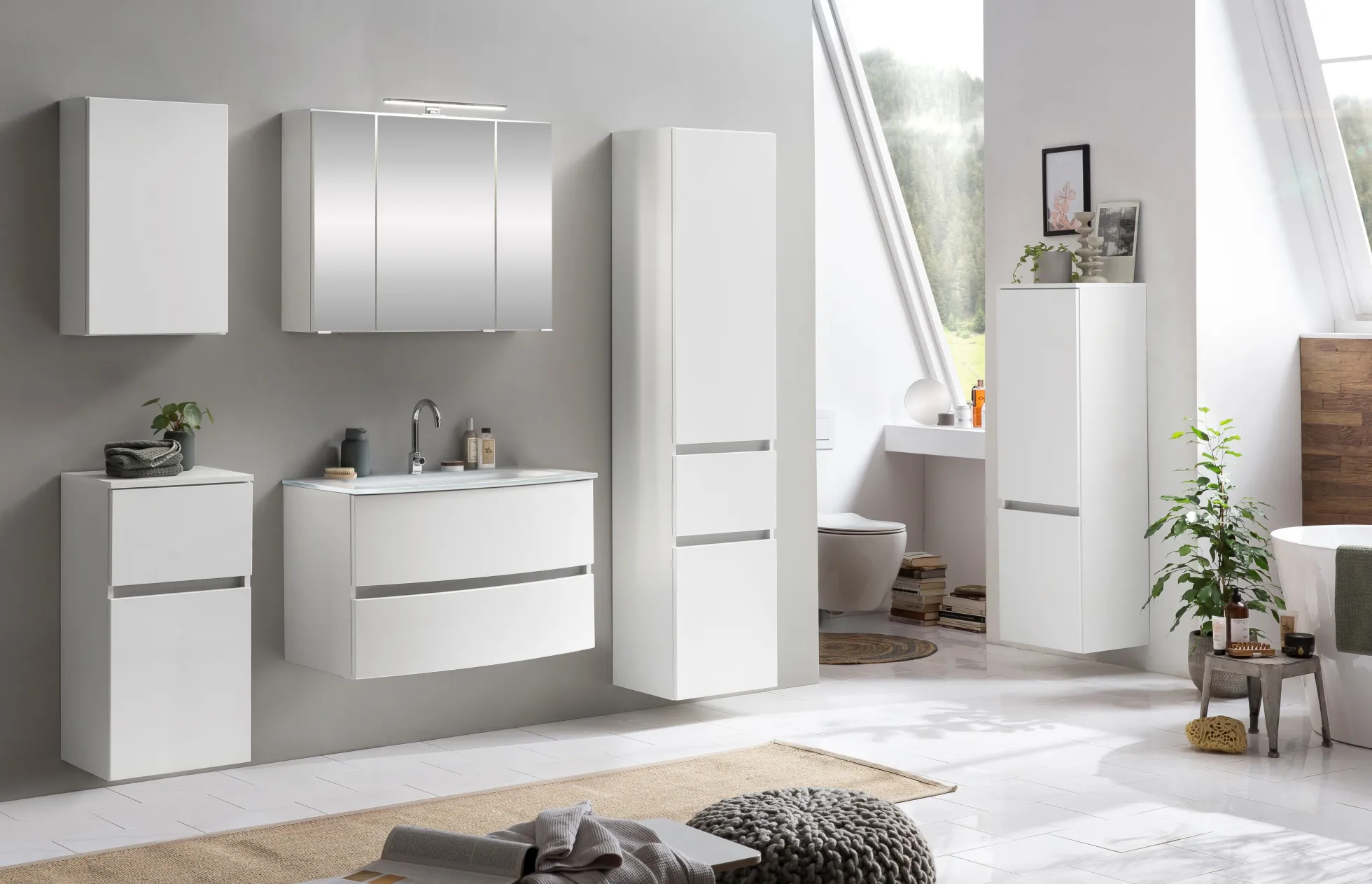 Waschbeckenunterschrank mit Waschbecken KOPENHAGEN