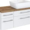 Waschbeckenunterschrank 90 mit Aufsatzbecken rechts DAVOS