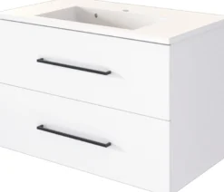 Waschbeckenunterschrank 80 mit Mineralgußbecken LUZERN