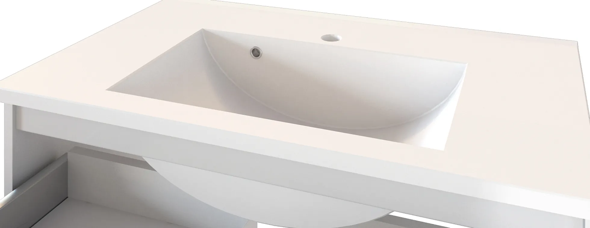 Waschbeckenunterschrank mit Waschbecken 60 AREZZO