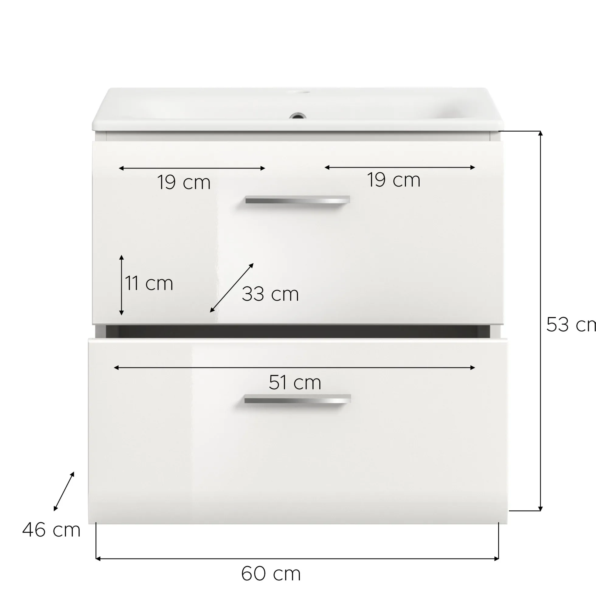 Waschbeckenunterschrank mit Waschbecken BONGA
