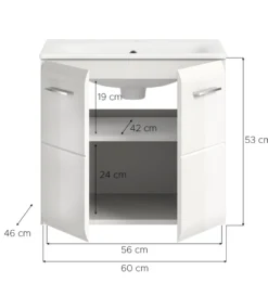 Waschbeckenunterschrank mit Waschbecken BONGA