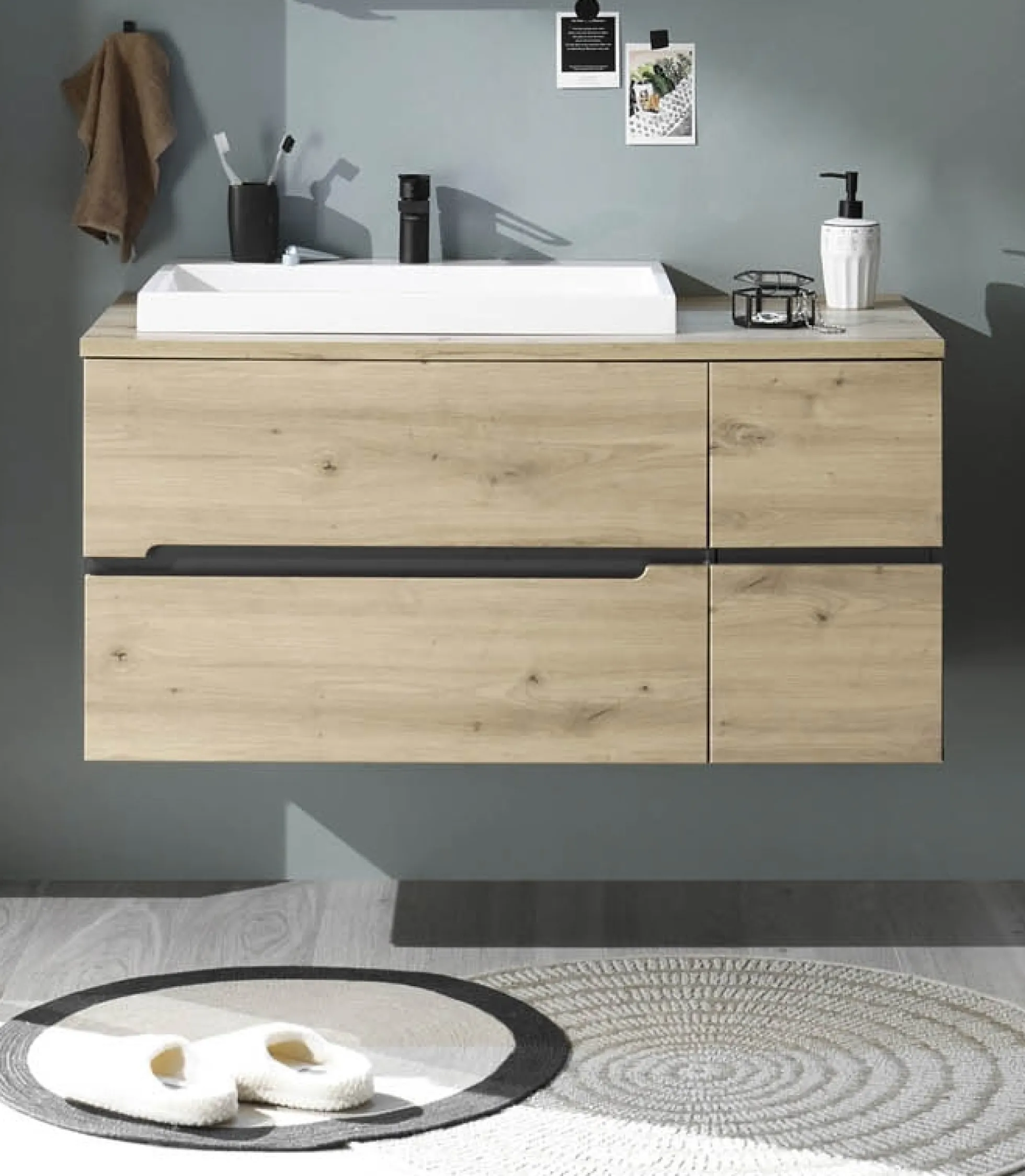 Waschbeckenunterschrank mit Waschbecken MEMPHIS