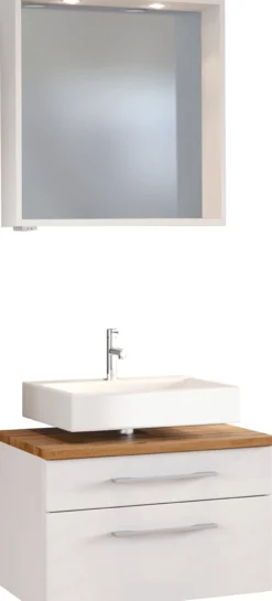Waschbeckenunterschrank 60 mit Spiegelpaneel DAVOS