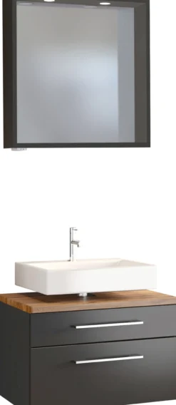 Waschbeckenunterschrank 60 mit Spiegelpaneel DAVOS