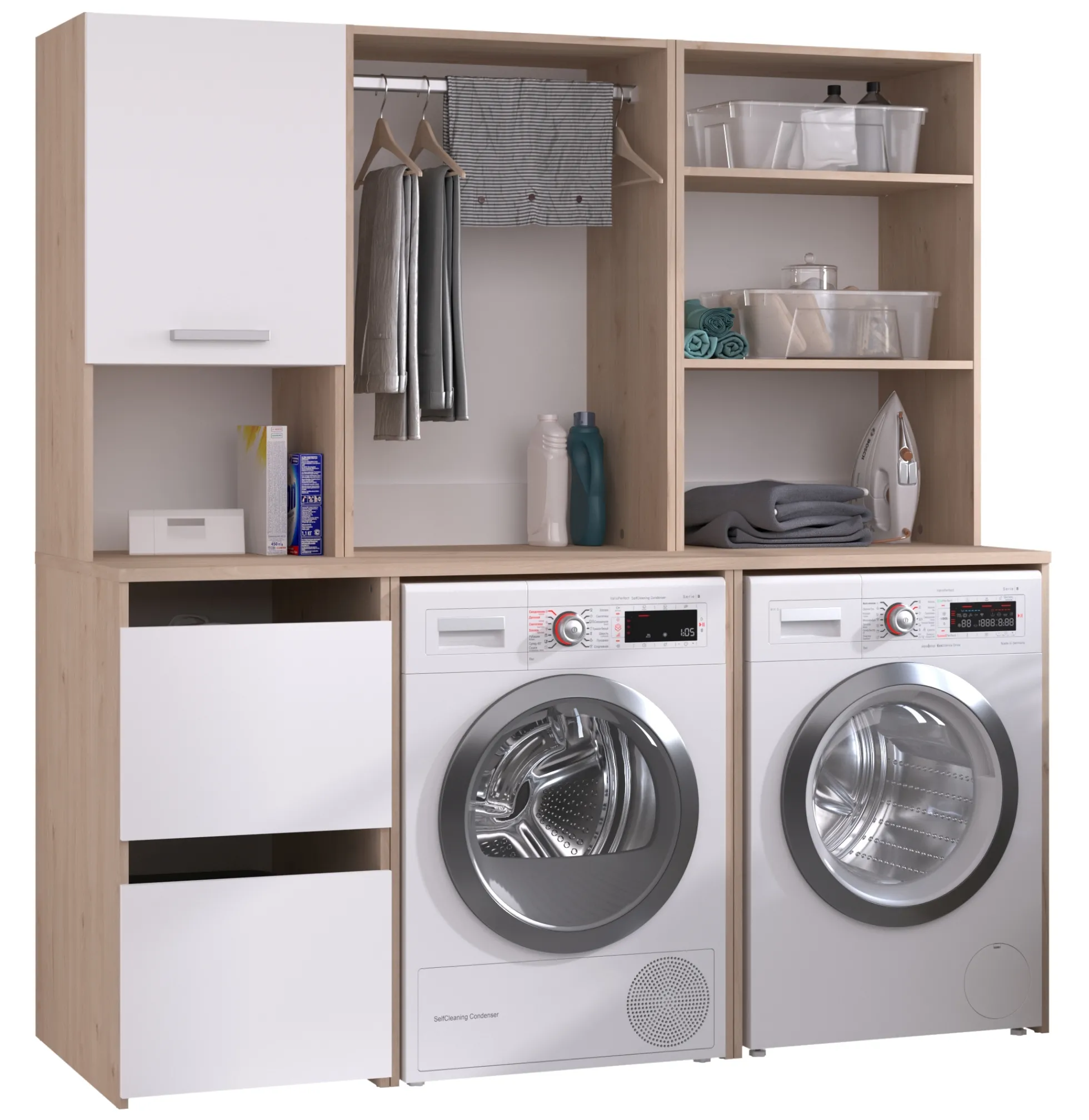 Waschmaschinenumbauschränke-Set LAUNDRY 4